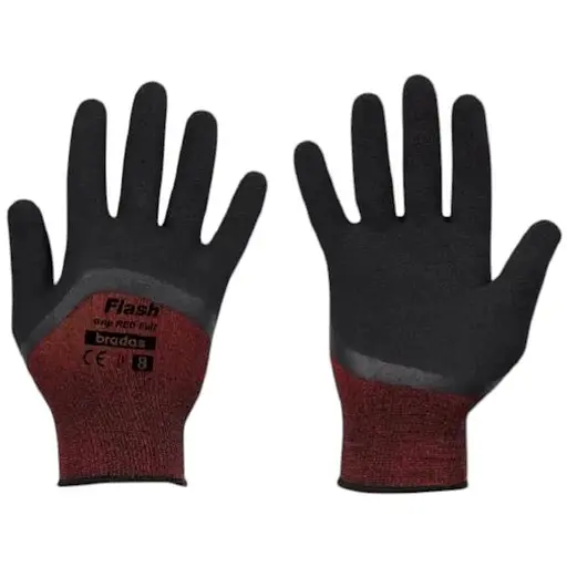 Рукавички захисні Bradas FLASH GRIP RED FULL латекс розмір 11 RWFGRDF11 - фото 1