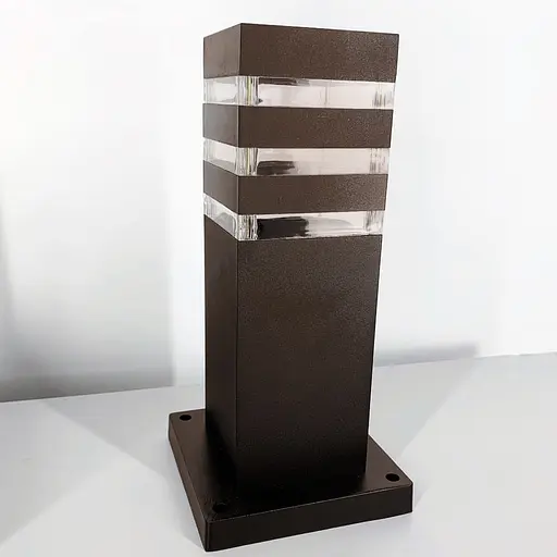 Вуличний ліхтар-стовп в корпусі кольору Coffee 30 см | Line F | Арт. 8024 30CM CF (стовп) - фото 2