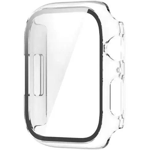 Чохол-накладка DK Пластик Soft-Touch Glass Full Cover для Apple Watch 45mm (clear)