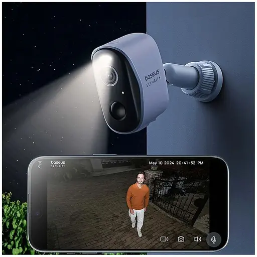 IP-камера видеонаблюдения Baseus Security N1 Plus Outdoor Camera 2K 2-Cam Kit White EU - фото 8