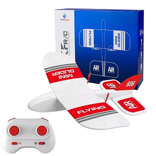 Самолет на радиоуправлении Kfplan KF606 со встроенным гироскопом (Бело-красный) - фото 6