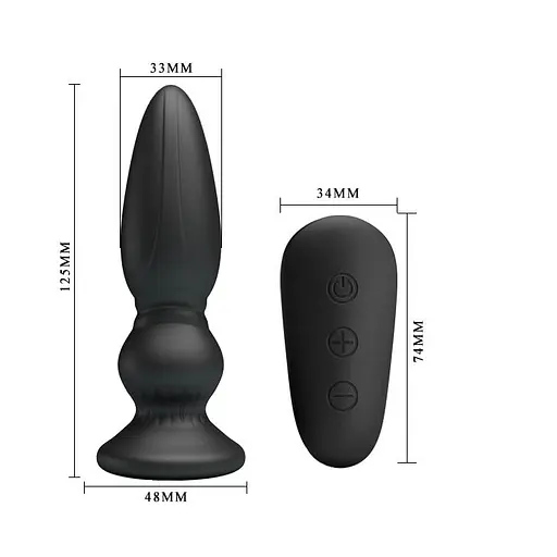 Анальна пробка LyBaile Mr.Play Vibrating Prostate Massager 12.5 см (чорний) - фото 5