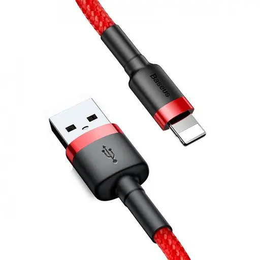 Кабель Baseus Cafule USB - Lightning 0.5 м CALKLF-A09 червоний