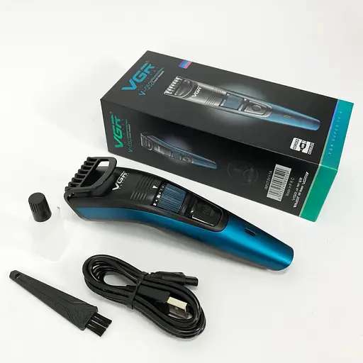 Чоловічий акумуляторний тример VGR V-052 для бороди з регульованою насадкою машинка для стрижки 5 Вт - фото 2