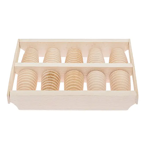 Масажер для стоп дерев'яний для профілактики плоскостопості та рефлекторного масажу на 10 роликів на дві ноги., Woodly 87030 - фото 7