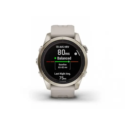 Смарт-часы Garmin Fenix 7S Sapphire Solar Soft Gold w. Light Sand Band (010-02776-14/15) - фото 4