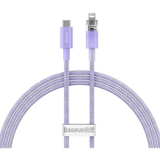 Кабель Baseus Explorer Series Fast Charging Cable with Smart Temperature Control Type-C to iP 20W 1 м Purple
