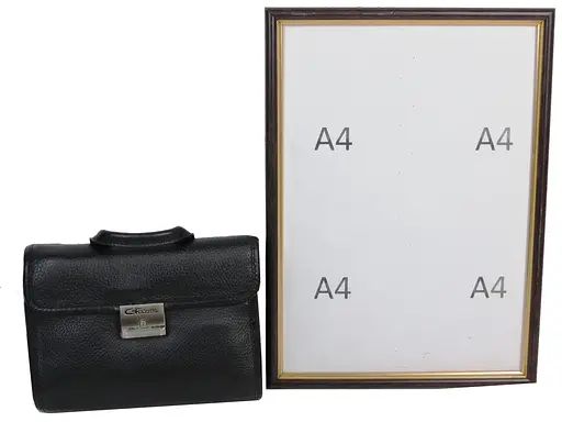 Чоловіча шкіряна барсетка Giorgio Ferretti 18,5х14х11 см acs0023689 - фото 8