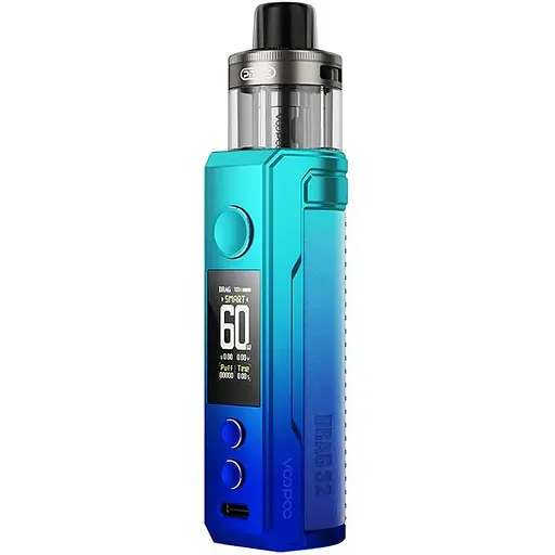 Под-система VooPoo POD System Drag S2 60W Pod 2500mAh 5ml DTL Version Kit Sky Blue (17715)