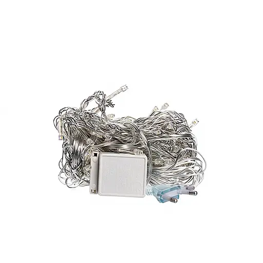 Новогодняя гирлянда штора GarlandoPro 1,5х1,5 м 64 LED белый провод Желтый свет ZWM1564LEDY - фото 3