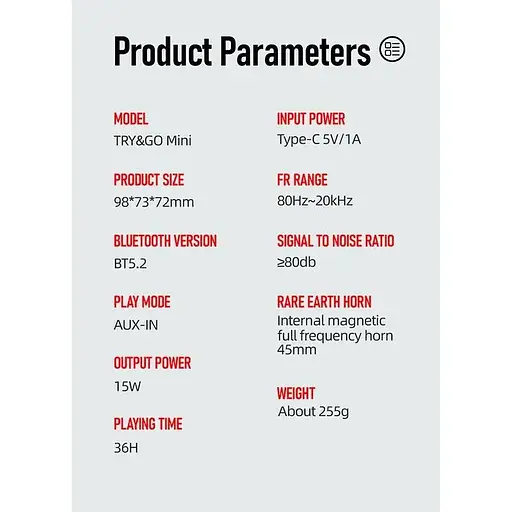 Бездротова акустика Xdobo BMTL TRY&GO Mini 15 ватів до 36 годин - фото 10