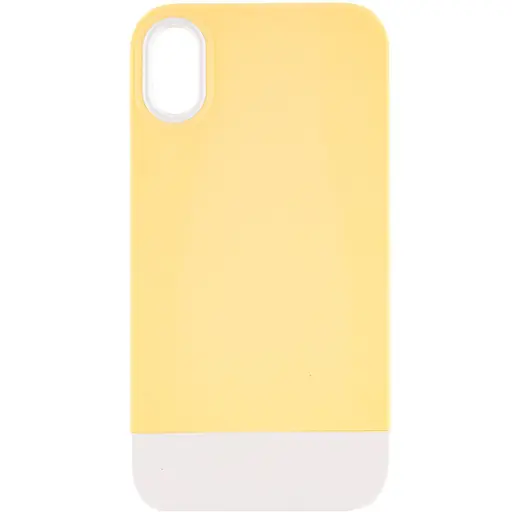 Чехол Epik TPU+PC Bichromatic для Apple iPhone X/XS 5.8 Creamy-yellow/White