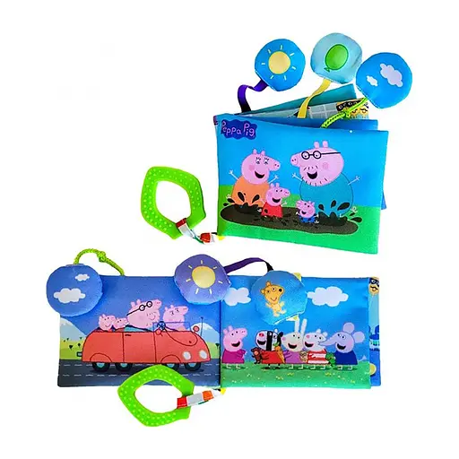 М'яка книжечка "Свинка Пеппа" МС 080602-04 з прорізувачем - фото 2