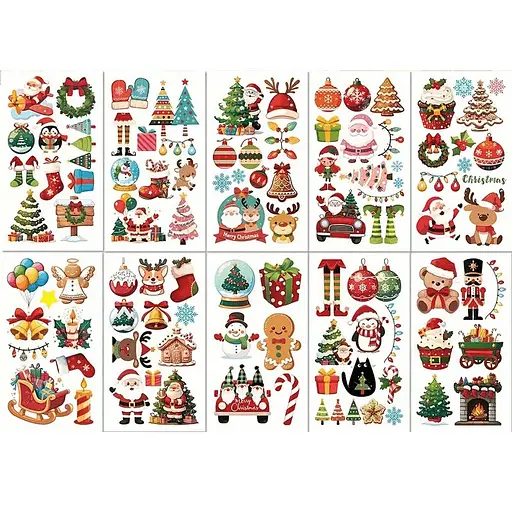 Набір дитячих тимчасових тату Різдво та Новий рік №4 christmas-tatoo-set-10-4