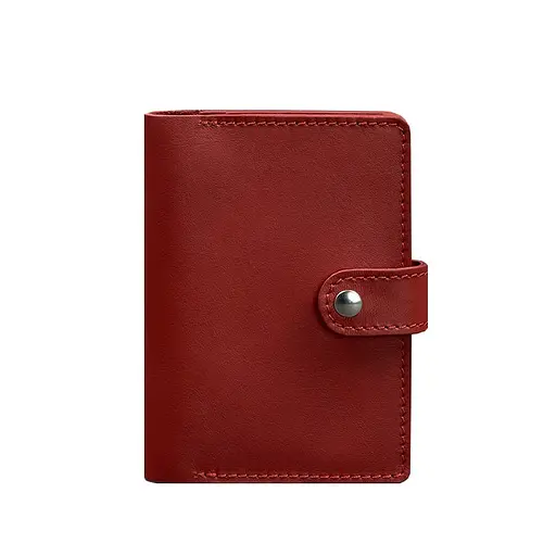 Кожаная обложка для паспорта 3.0 красная - фото 7