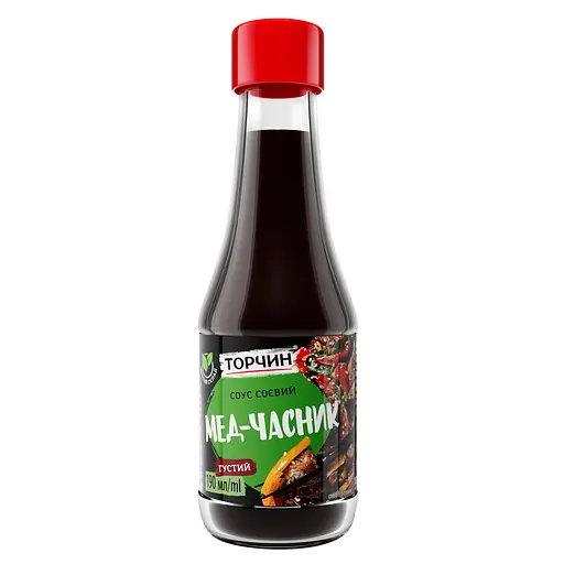 Соус соевый густой Торчин Мед-чеснок 190 мл  - фото 1