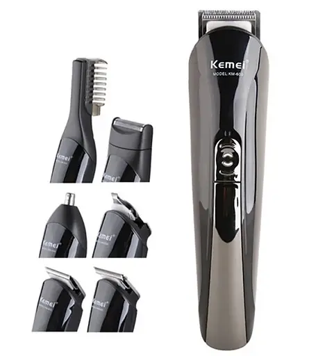 Машинка для стрижки Бритва Тример Kemei KM-600 11 в 1 Стайлер з підставкою - фото 3