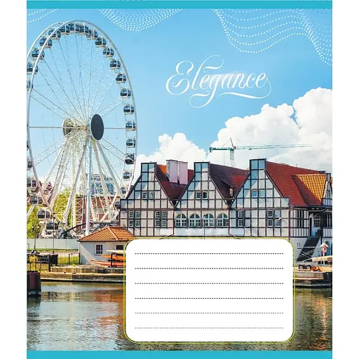 Зошит учнівський "Міста Європи" Leader 024-550207K-4 в клітинку, 24 аркуші - фото 1