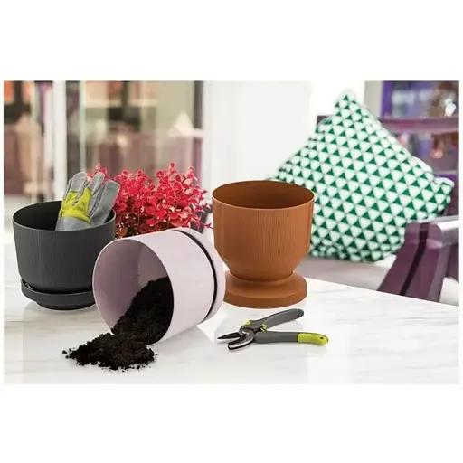 Вазон LUX №2 3.3l 185х160mm антрацит - фото 4