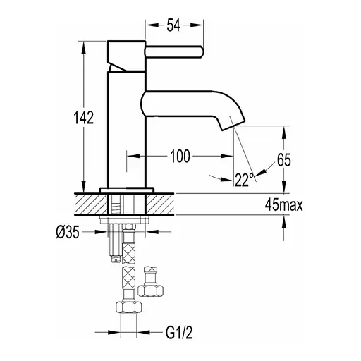 Смеситель для раковины Omnires Y chrome (Y1210CR) - фото 4