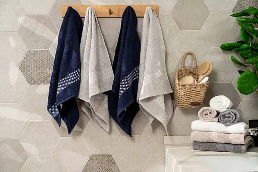 Набір рушників махрових Ardesto Holiday 50х90 см 4 шт. 100% бавовна синій сріблястий (ART2550IS)  - фото 11