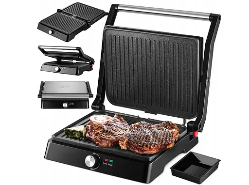 Раскладной электрогриль 2в1 Mozano 2200W с регулировкой температуры - фото 9