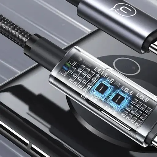 Дата кабель USAMS US-SJ672 Digital Display Sufeng Ser. Type-C to Lightning 30W (1.2m) Tarnish - фото 8