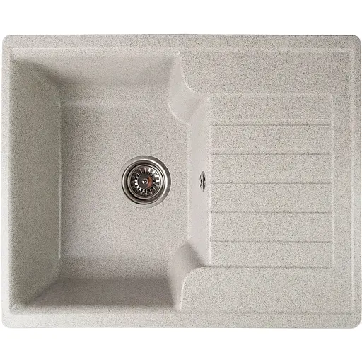 Гранітна кухонна мийка Romzha Klasicky 61 Gri (802) з крилом - фото 1