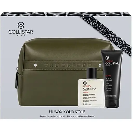Набір для чоловіків Collistar Linea Uomo: Лосьйон після гоління 100 мл + Гель для душу 100 мл + Косметичка - фото 3