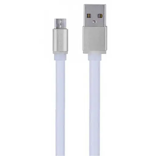 Кабель MicroUSB Remax Colourful RC -005 м плоский білий