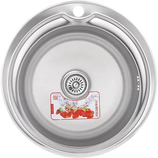 Мойка кухонная ZERIX Z510-08-180E satin (ZX1586) - фото 1