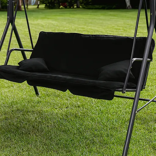 Гойдалка Leobro з подушками на 3 особи Black - фото 3