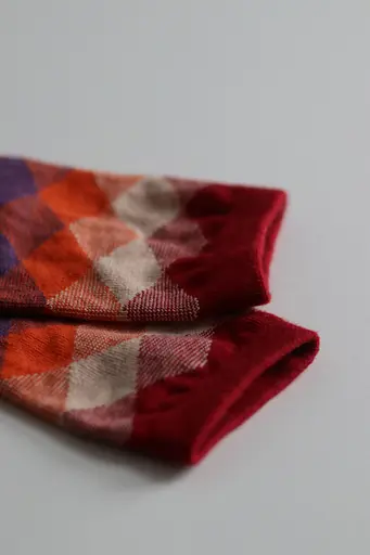 Красные носки ромбы бесшовные 100% ORGANIC cotton JILL ANTONY 38-40 - фото 3