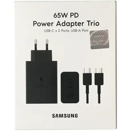 Зарядний пристрій PD Samsung Trio 65 W комплект із кабелем Type-C Type-C - фото 1