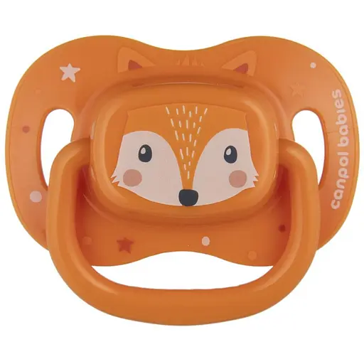 Пустушка Canpol babies Cute Animals силіконова симетрична 0-6 міс. помаранчева (34/924_ora)