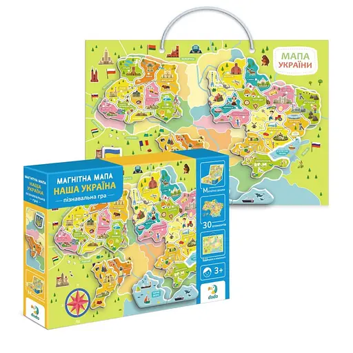 Развивающая игра "Магнитная карта Украины" DoDo Toys 200268 30 магнитных элементов - фото 6