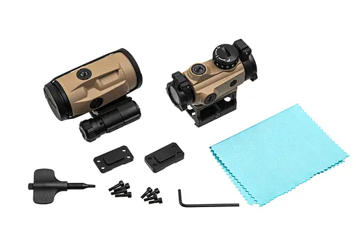 Комплект Sig Optics колiматор ROMEO-MSR 2 MOA та магнiфер JULIET3-MICRO 3X22MM FDE - фото 7