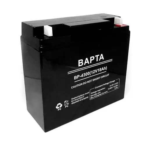 Аккумуляторная батарея Voltronic Варта 12V 18Ah Black Q4 181 х 77 х 167 мм