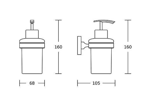 Дозатор для рідкого мила VBI Uranus gold VBI-040406GL, Золотий - фото 2