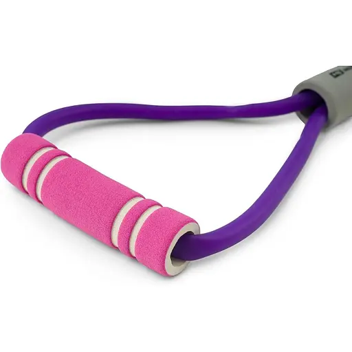 Эспандер резиновый Hop-Sport HS-L042YG с ручками фиолетовый - фото 4