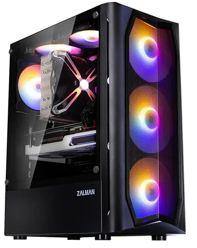 Корпус Zalman N4 Rev.1 с окном из закаленного стекла, черный (N4REV.1) без блока питания - фото 1