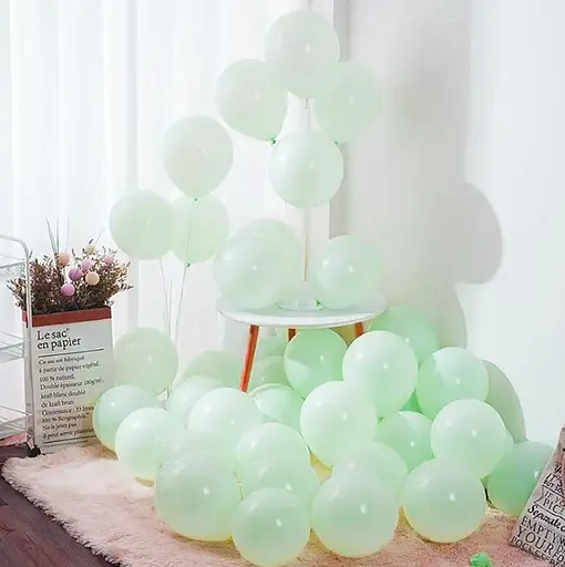 Шарик воздушный латексный 30 см (100) макарун зеленый, IDEA7-DL-020 - фото 3