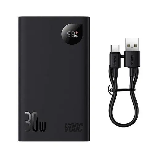 Повербанк Baseus Adaman 2 Metal Digital Display Power Bank 30W 20000 mAh Black - фото 6