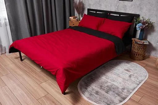 Комплект постельного белья Moon&Star Бязь Gold Люкс Cherry Black семейный 160х220х2 наволочки 2х50х70 - фото 1