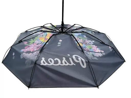 Женский складной зонтик полный автомат Rain 98 см черный - фото 7