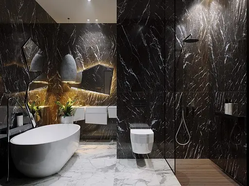 Ванна Mraggo Estella глянцева з литого мармуру 1680x830x560 00313401 Білий - фото 4