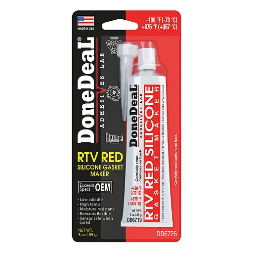 Термостійкий червоний силіконовий формувач прокладок DoneDeal 85 г (DD6726)