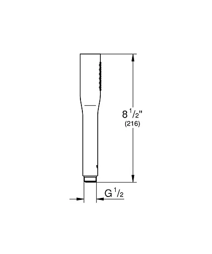 Ручний душ 1 режим струменя Grohe Euphoria Cosmopolitan Stick 22126KF0, Чорний матовий - фото 4