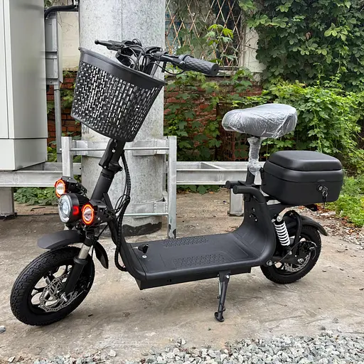Электросамокат EVOBIKE Zen U12 MAX черный | 800W 23 Ah |  электросамокат с тремя фарами, корзинкой и кофрой (модель 2025 года) - фото 2