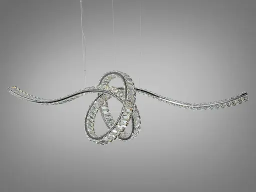 Світлодіодна люстра Romin Diasha хром 85 Вт з пультом - фото 2